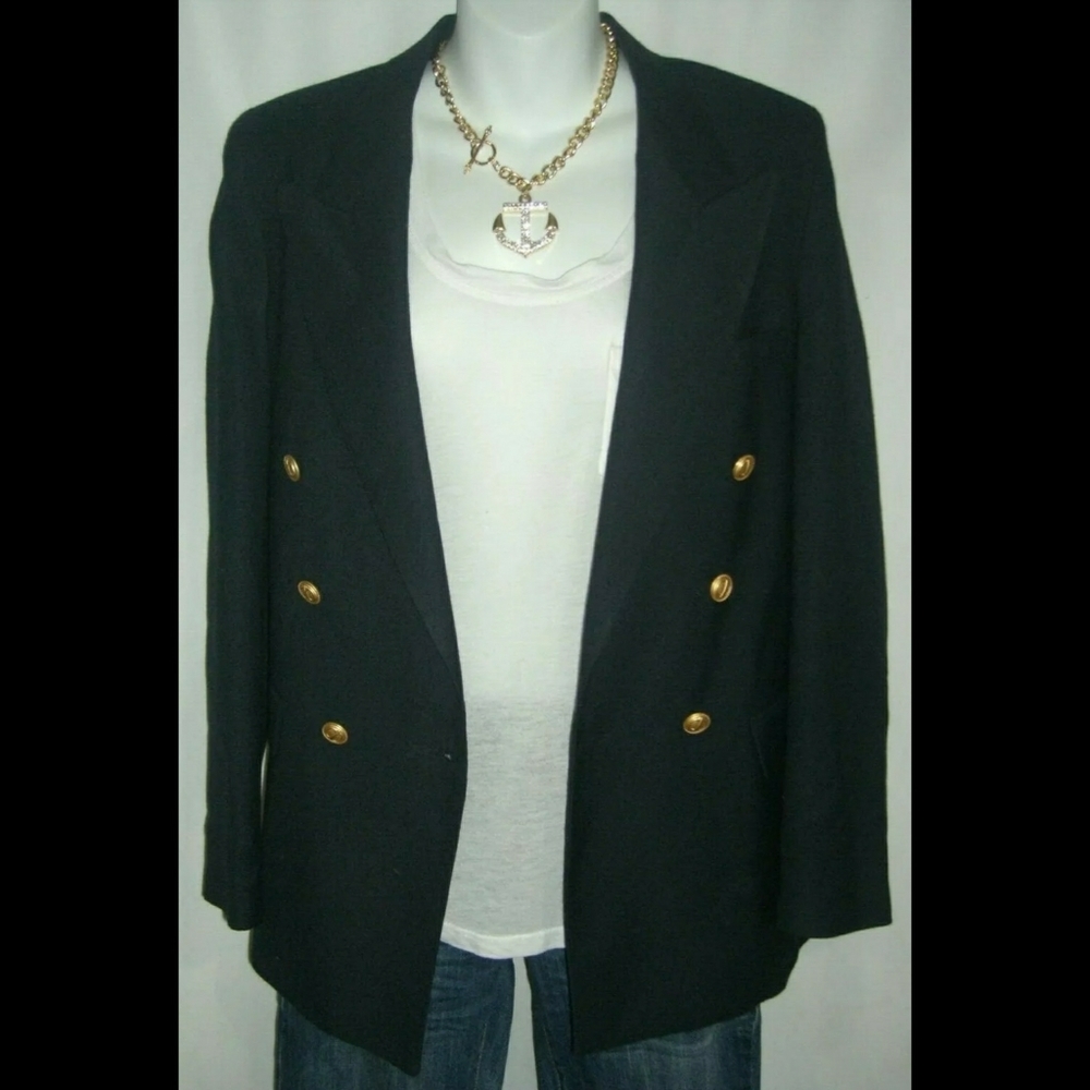 Vintage Christian Dior Jeune Homme Navy Blazer VTG - Picture 2 of 9